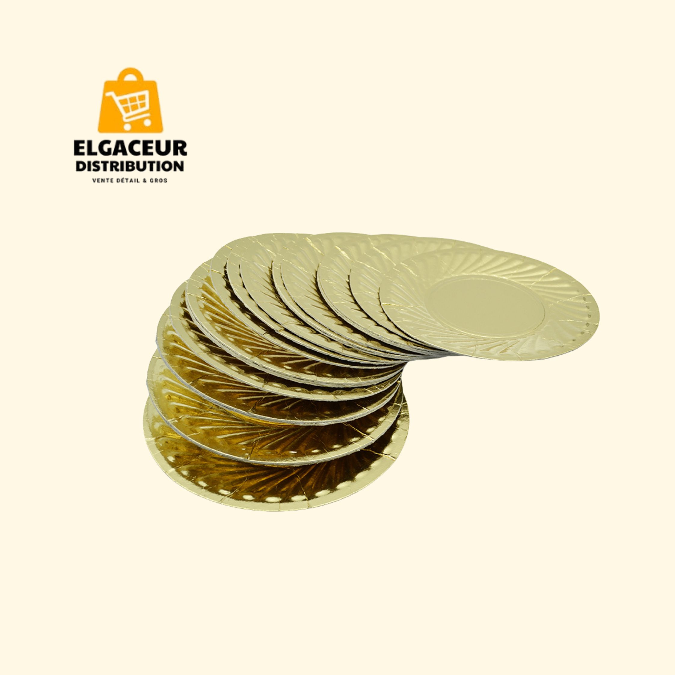 Assiettes jetables dorées 20 pièces