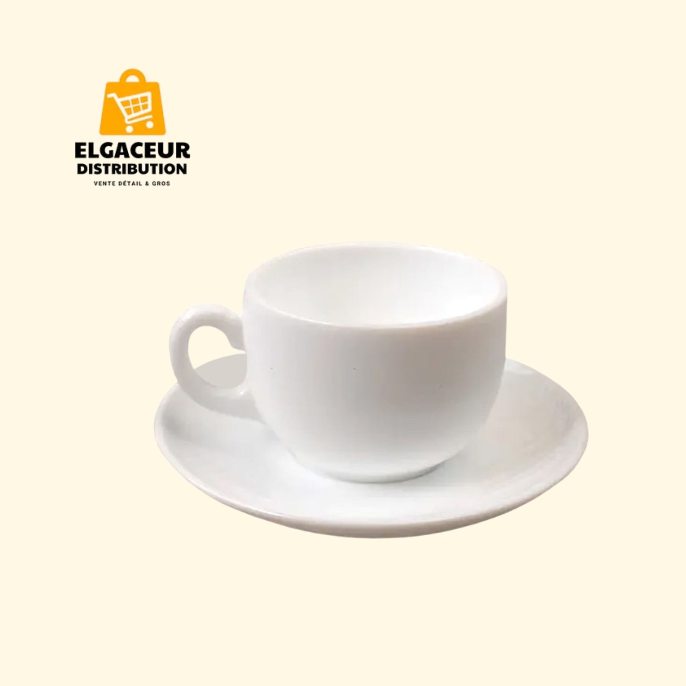 Tasses à café avec soucoupes 6 pièces