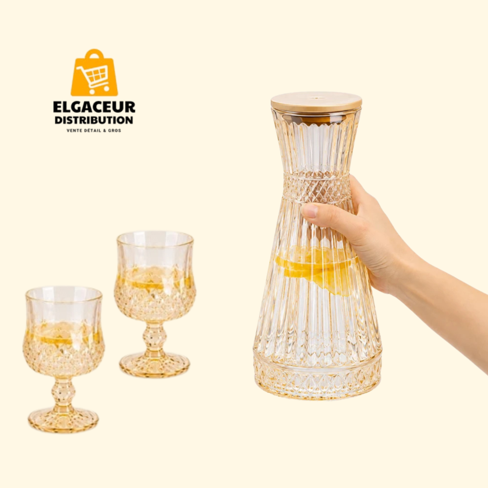 Set de 7 verres à eau verticaux