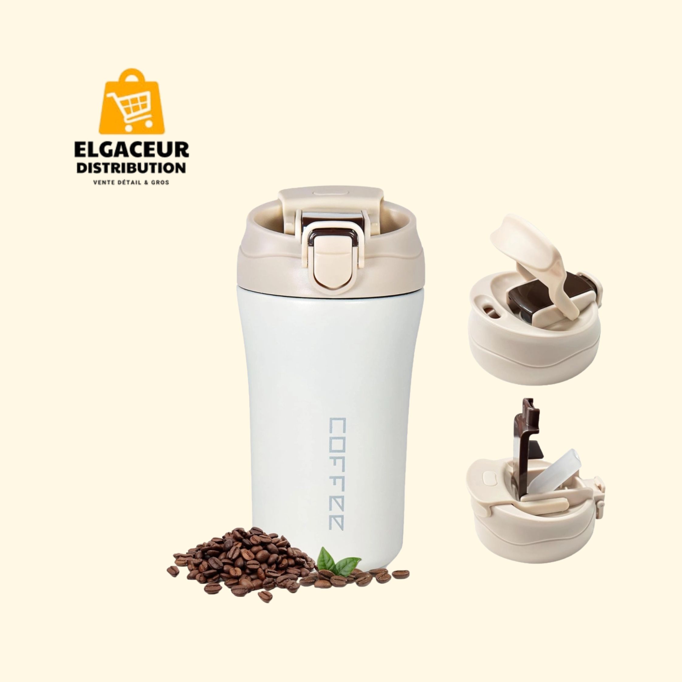 Mug isotherme avec couvercle 420 ml