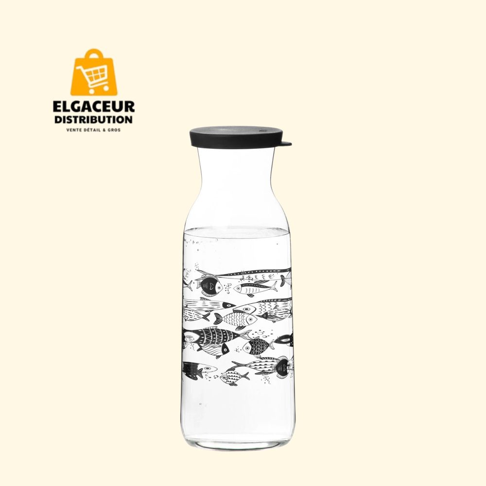 Carafe en Verre avec Couvercle Décorée