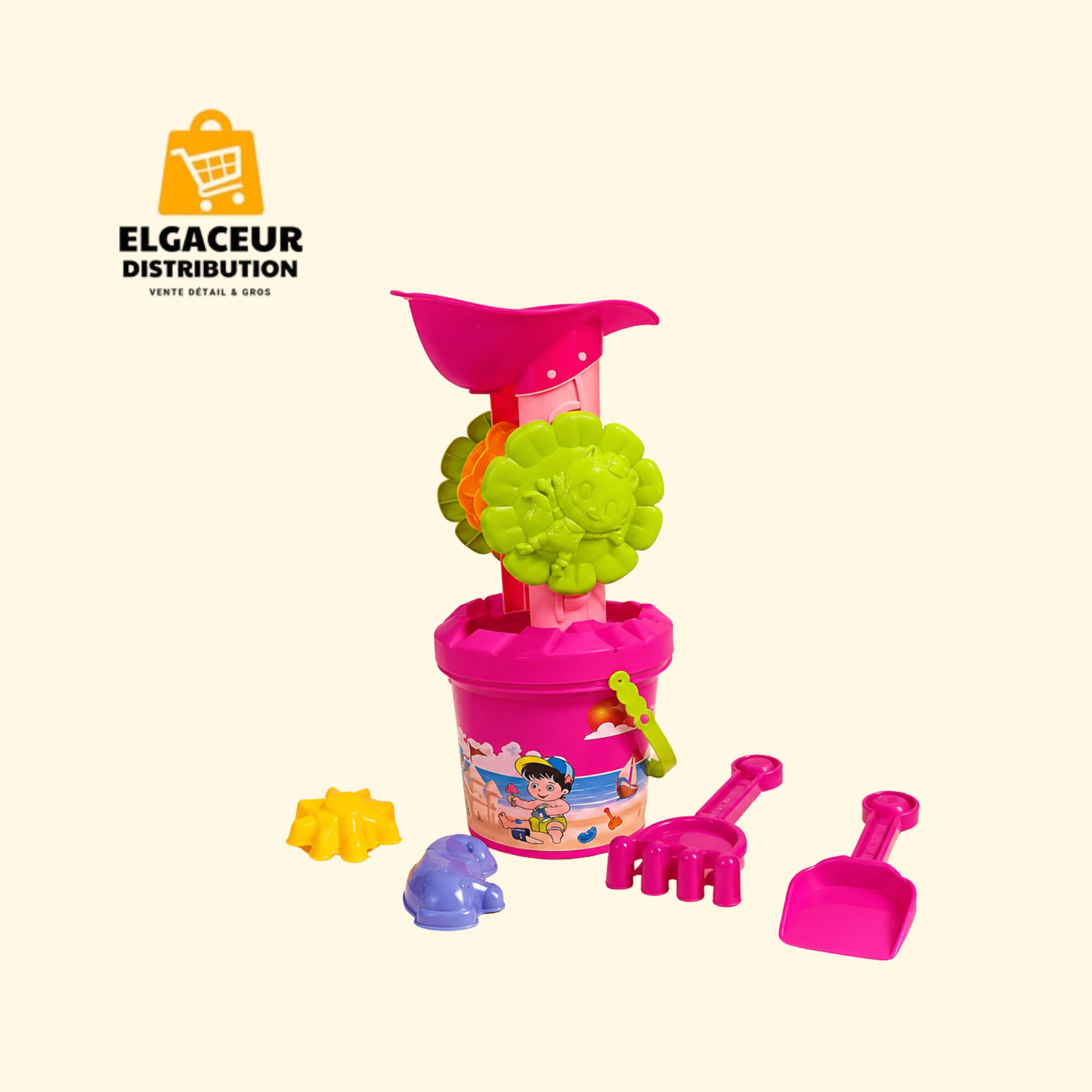 Set de plage seau et accessoires