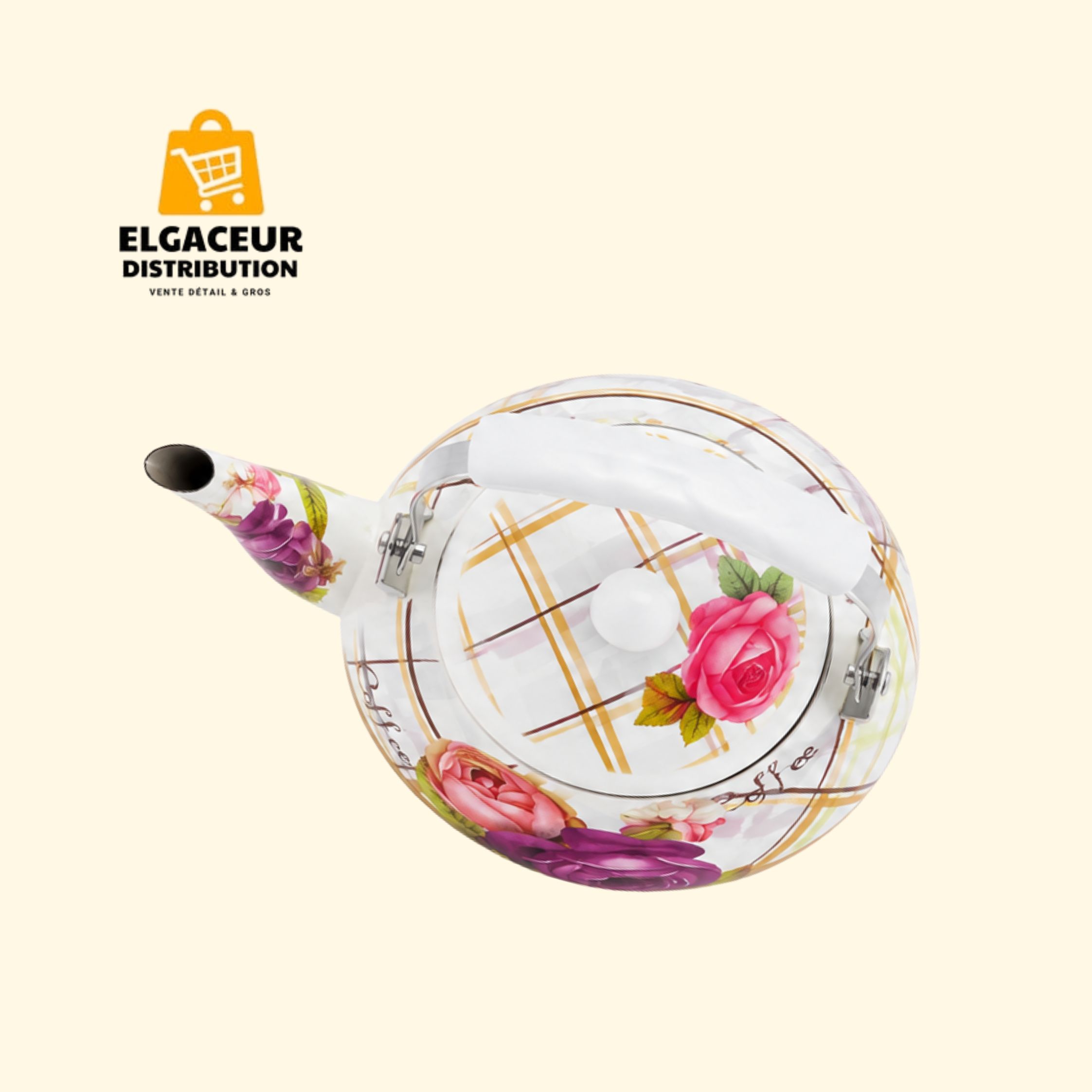 Bouilloire décorée à motif floral 2,5 L