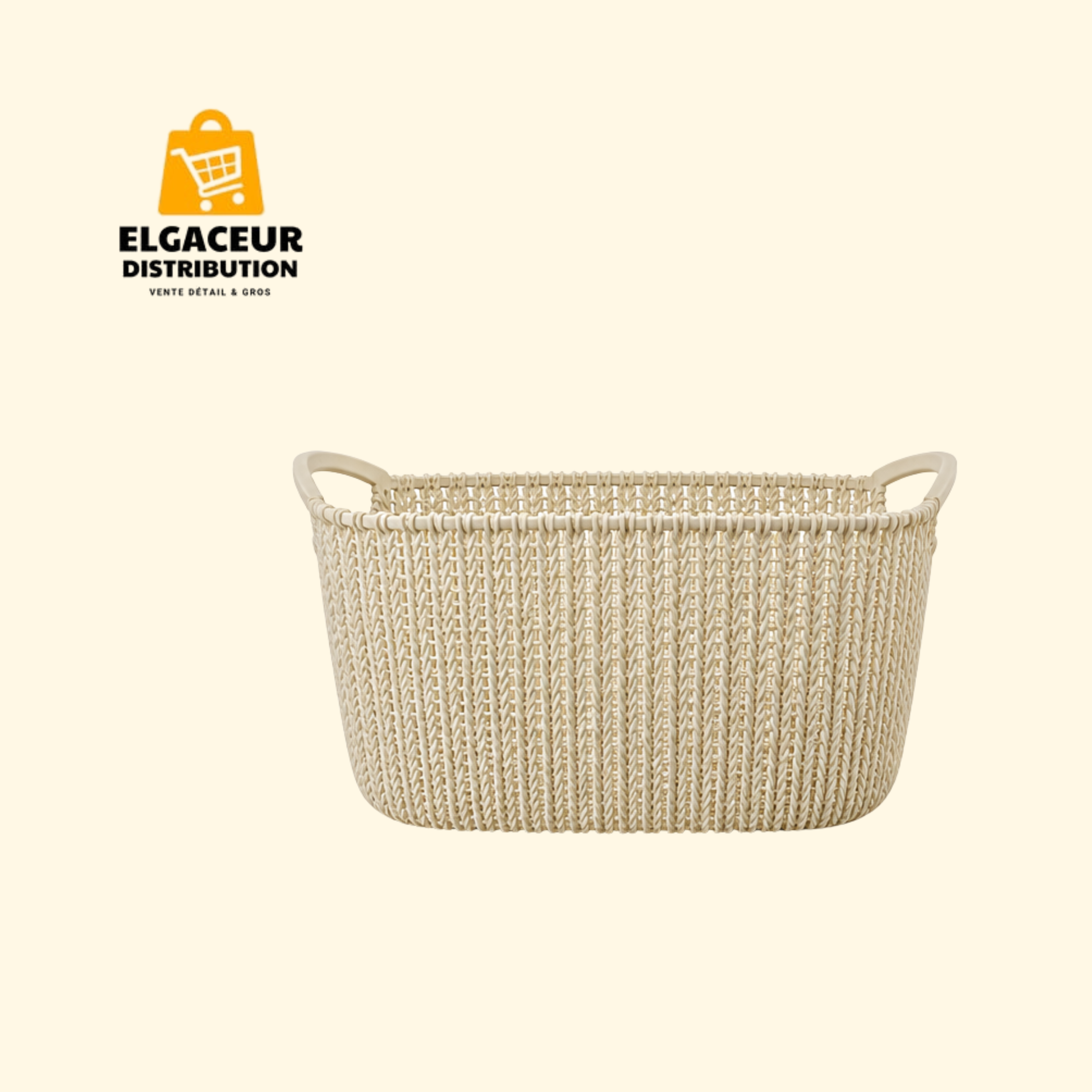 Panier à linge tressé