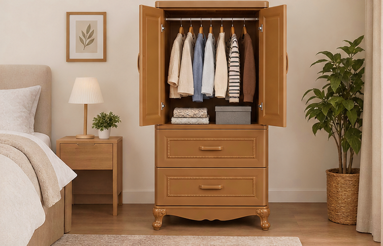 Armoire Cléopâtre – 2 Portes avec 2 Tiroirs