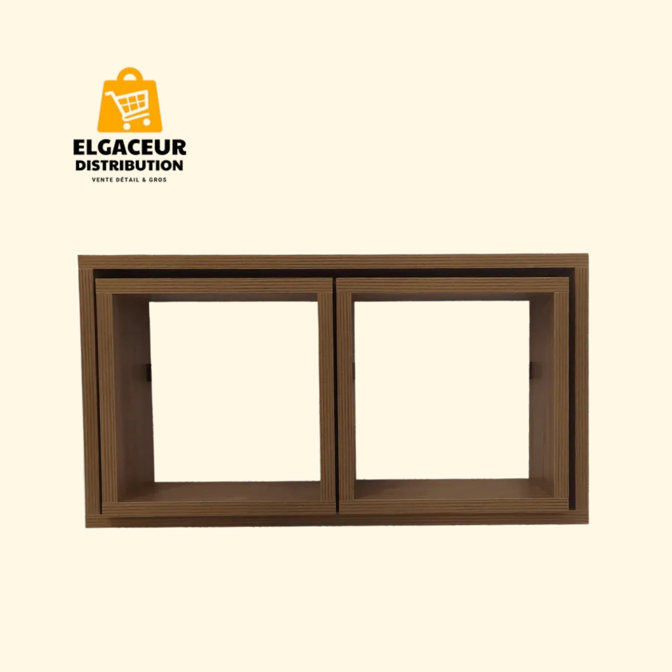 Kit de 3 niches murales décoratives en bois