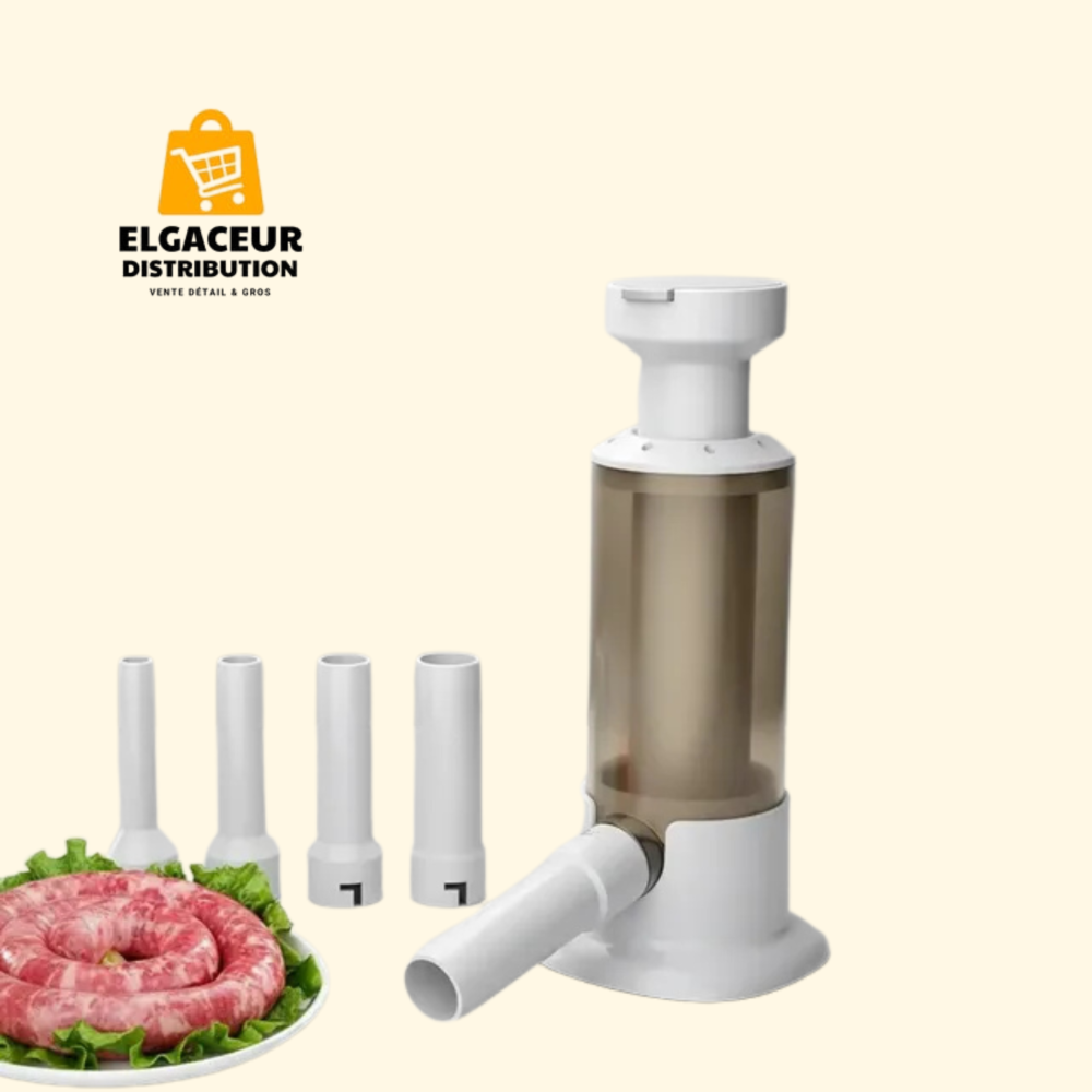 Poussoir à saucisses manuel vertical avec embouts