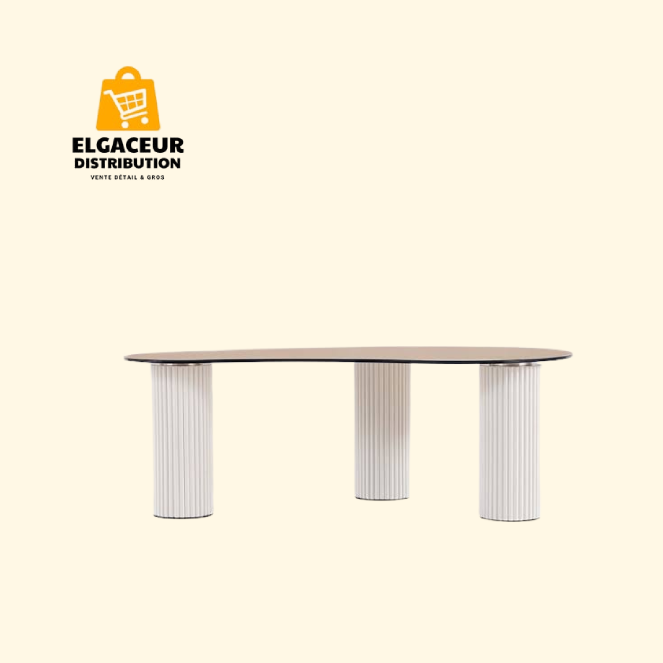 able basse design organique en verre