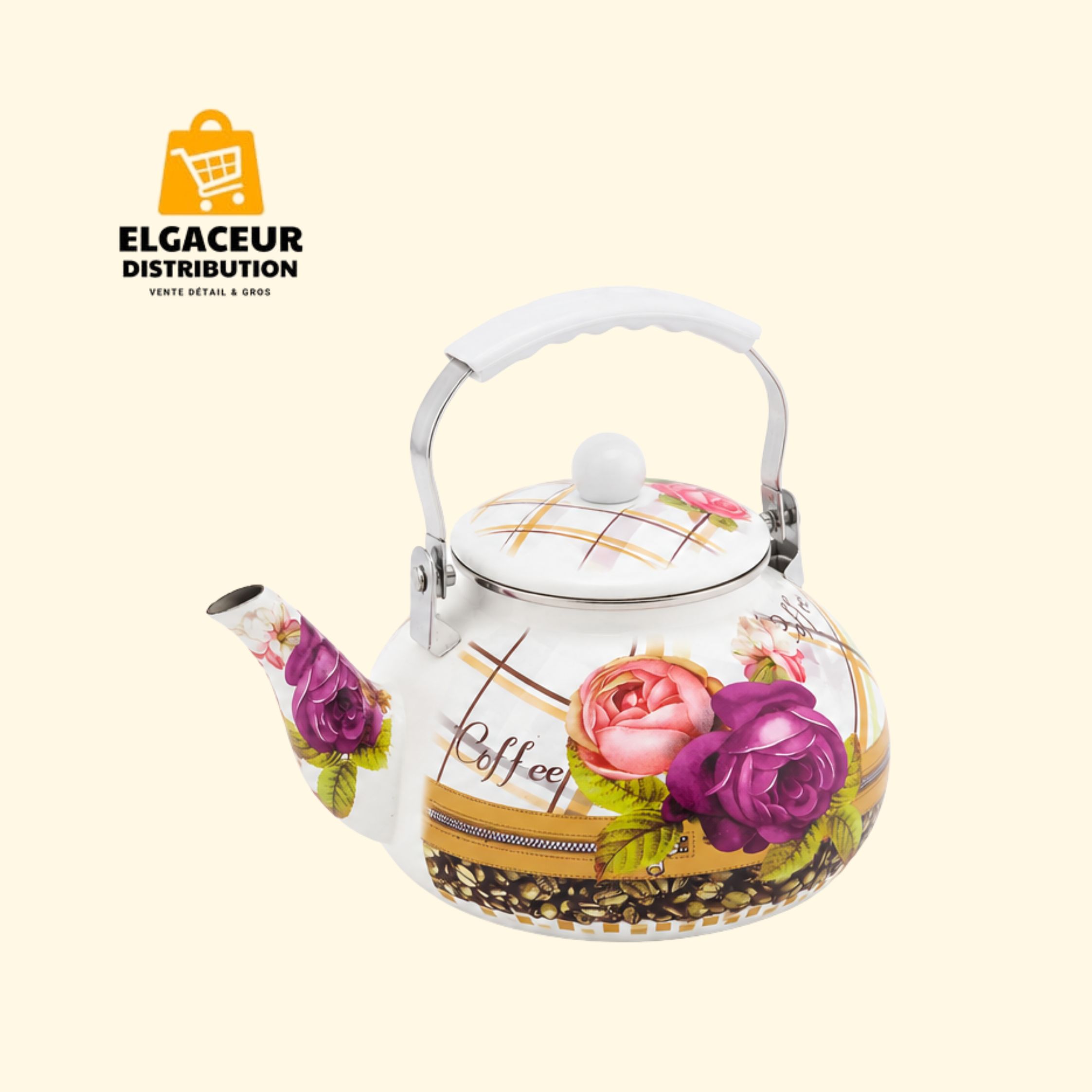 Bouilloire décorée à motif floral 2,5 L