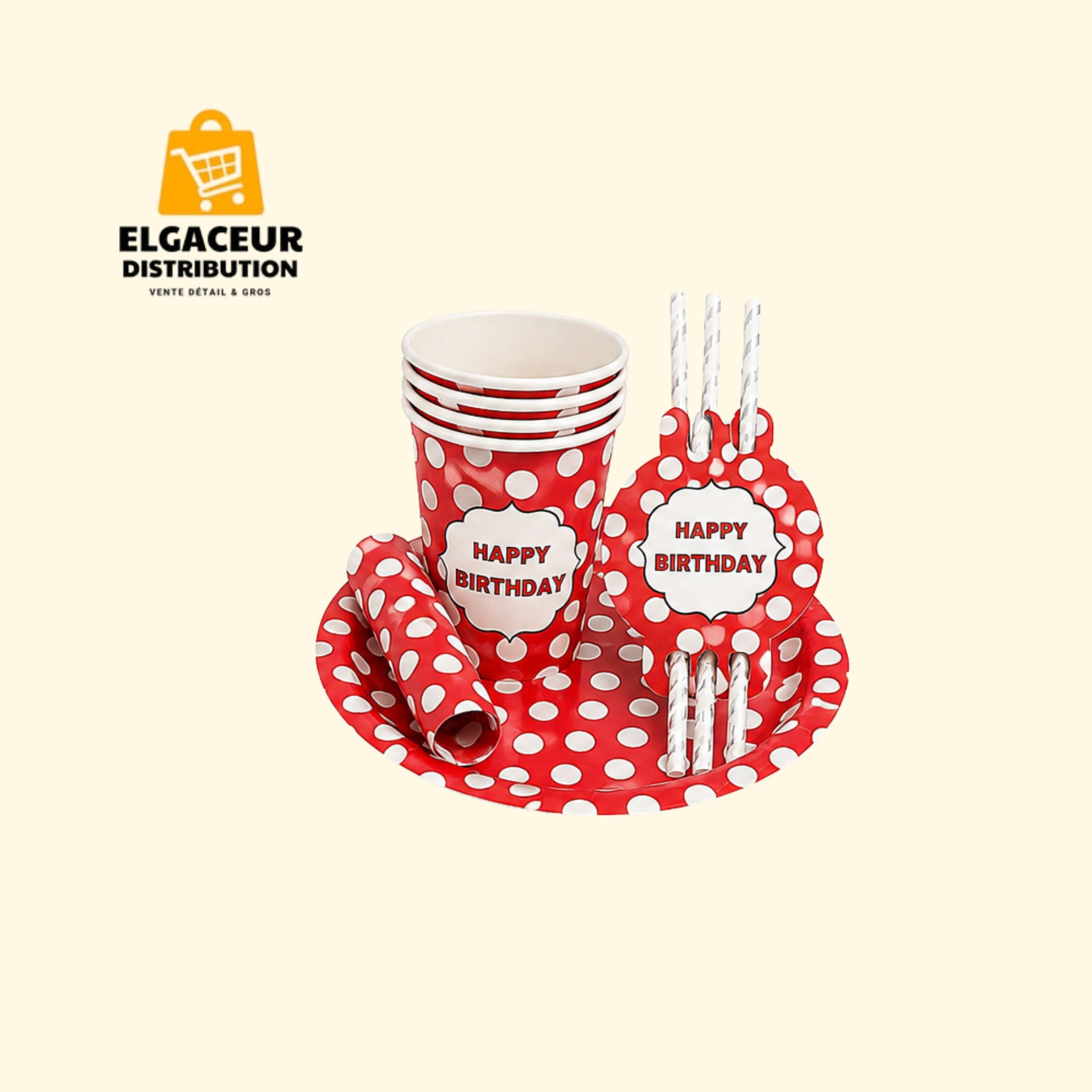 Set d'anniversaire 6 pièces