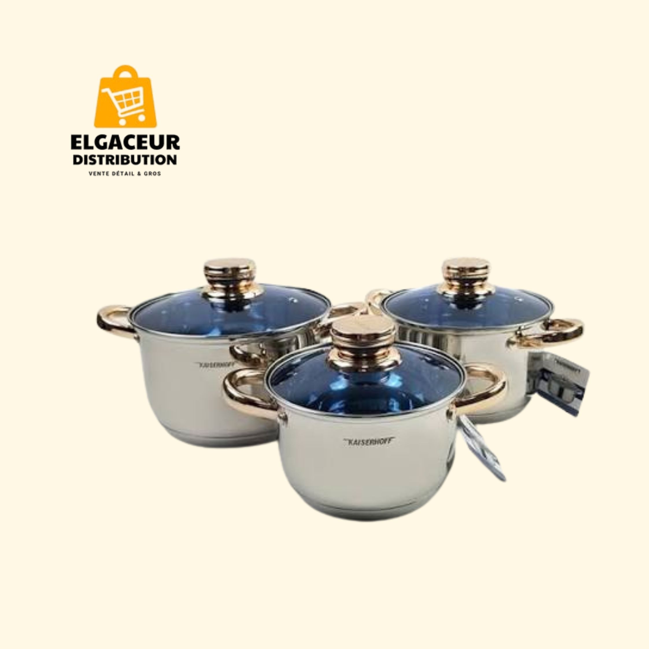 Casseroles inox 3 pièces