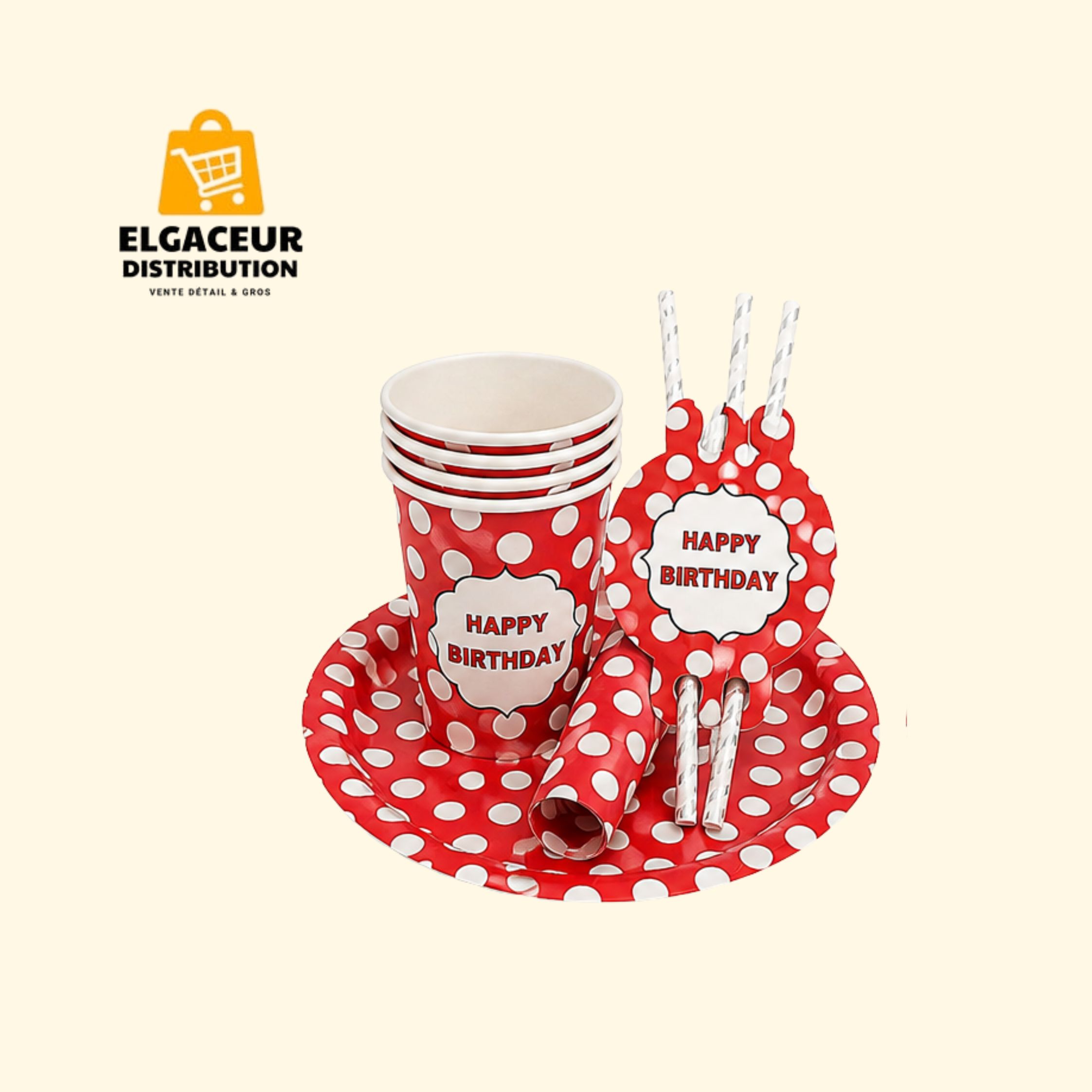 Set d'anniversaire 6 pièces