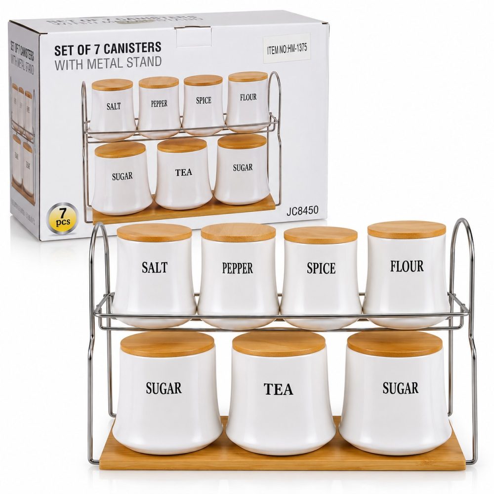Set de 7 Pots à Épices avec Support