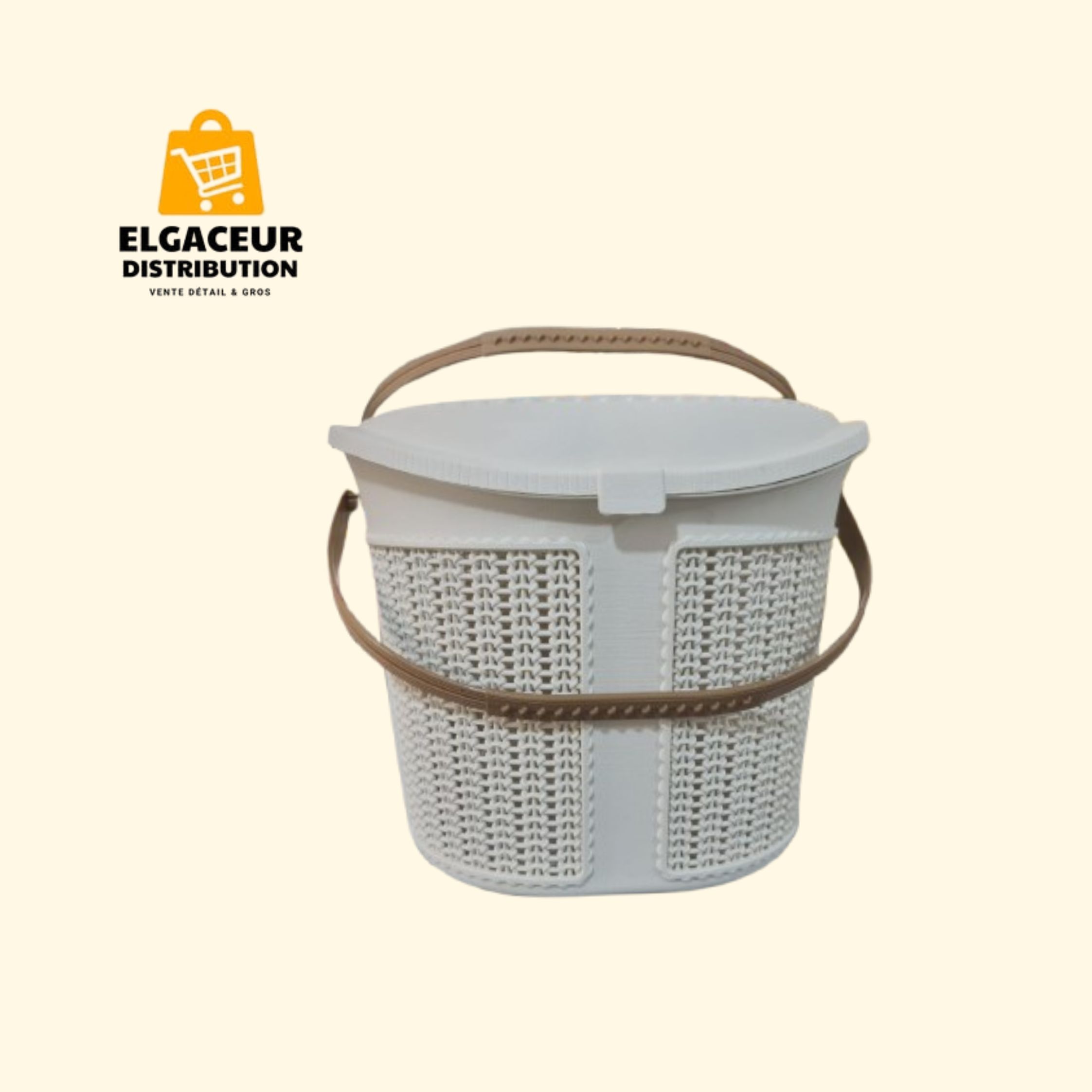 Panier de rangement effet rotin