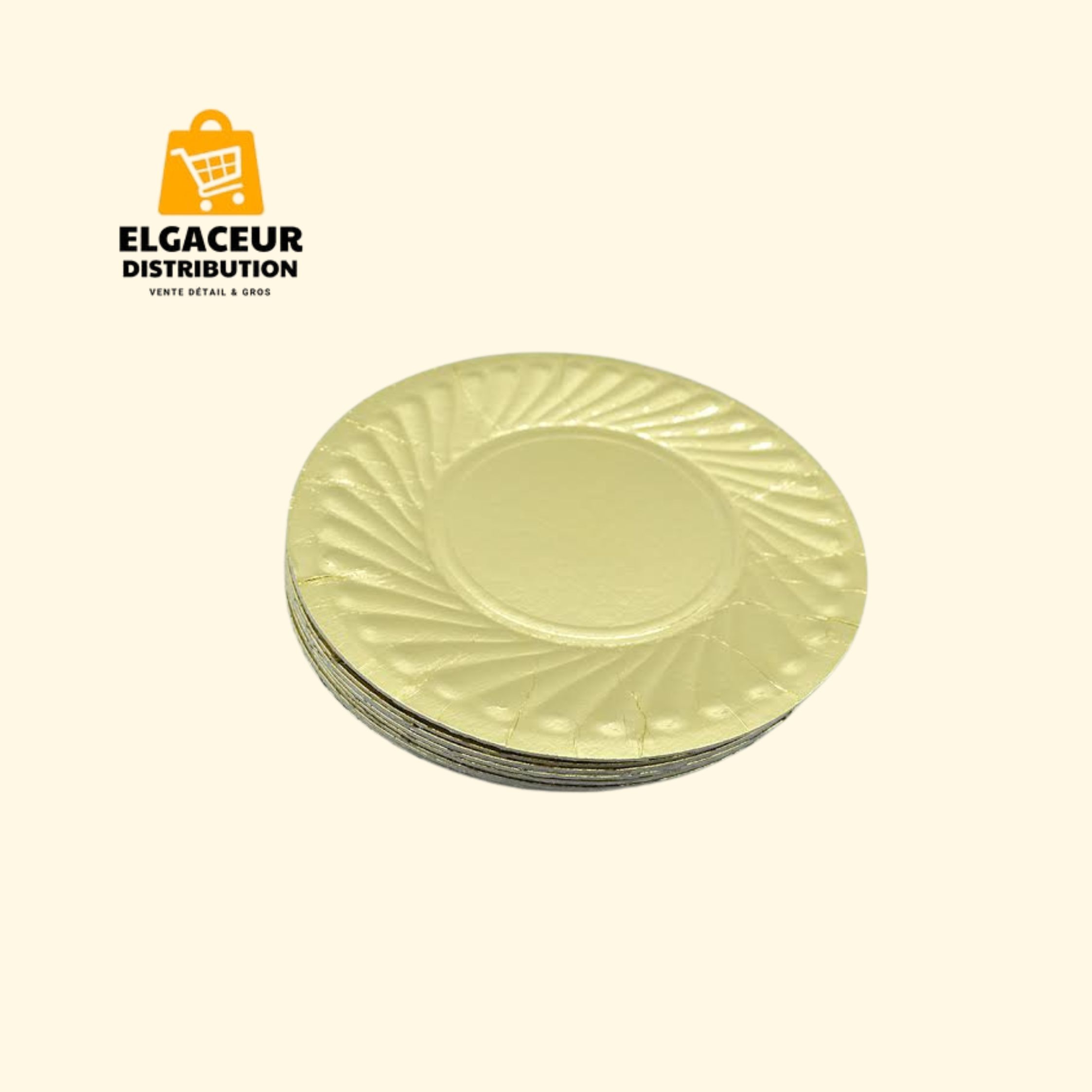 Assiettes jetables dorées 20 pièces
