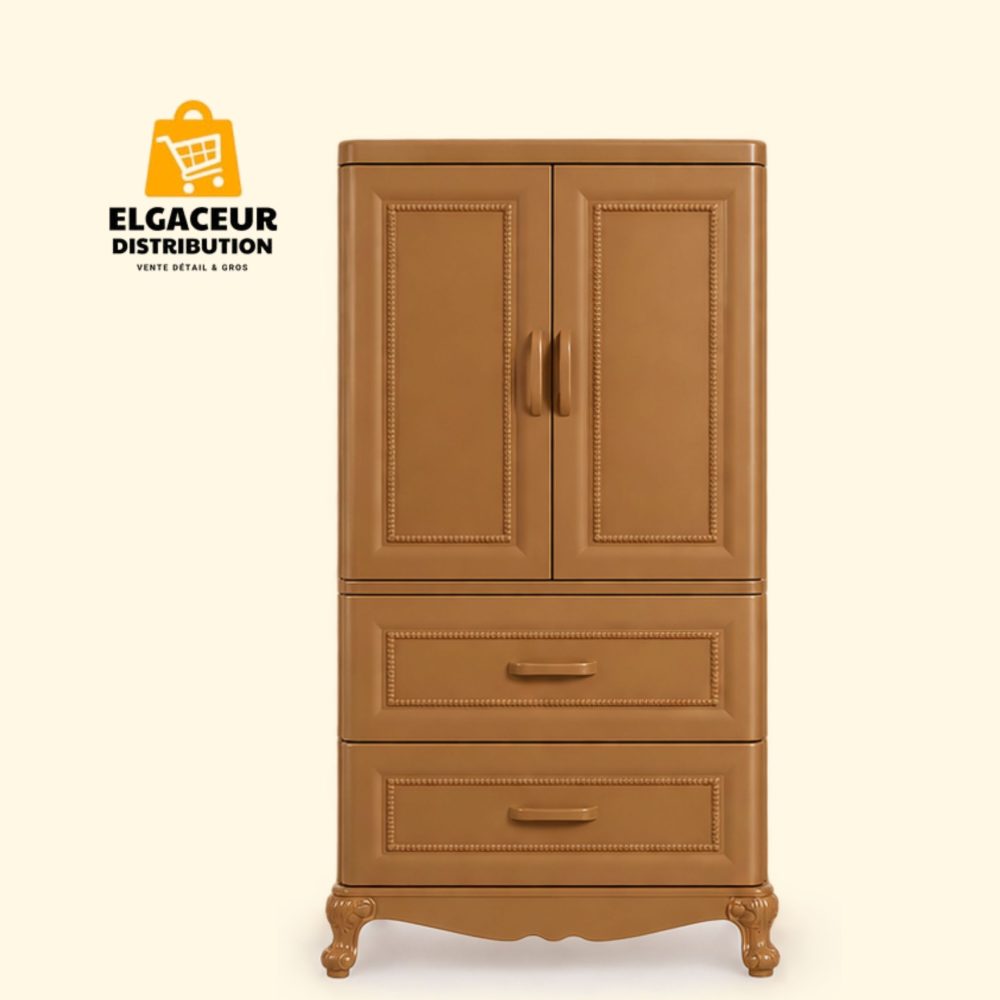 Armoire Cléopâtre – 2 Portes avec 2 Tiroirs