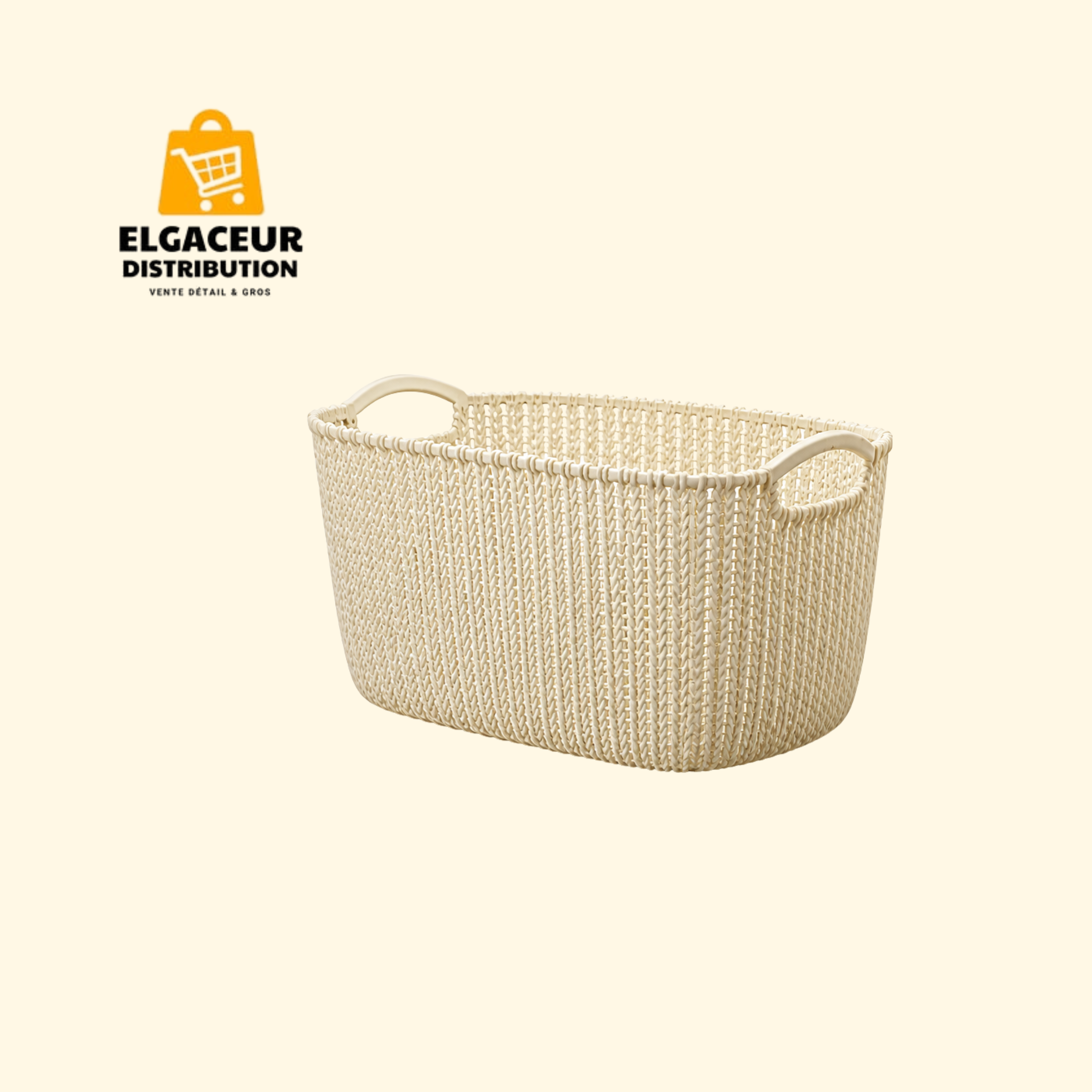 Panier à linge tressé