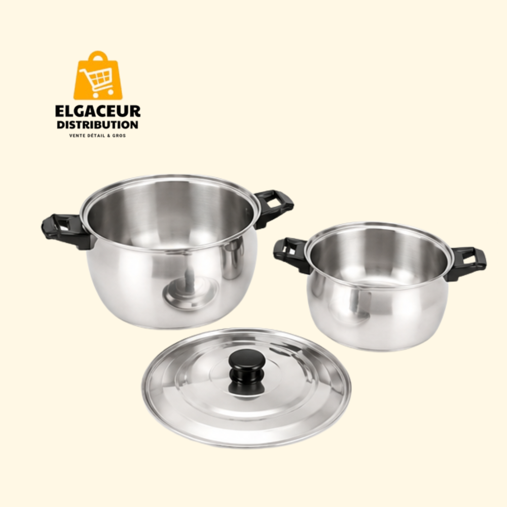 Ensemble de marmites en inox