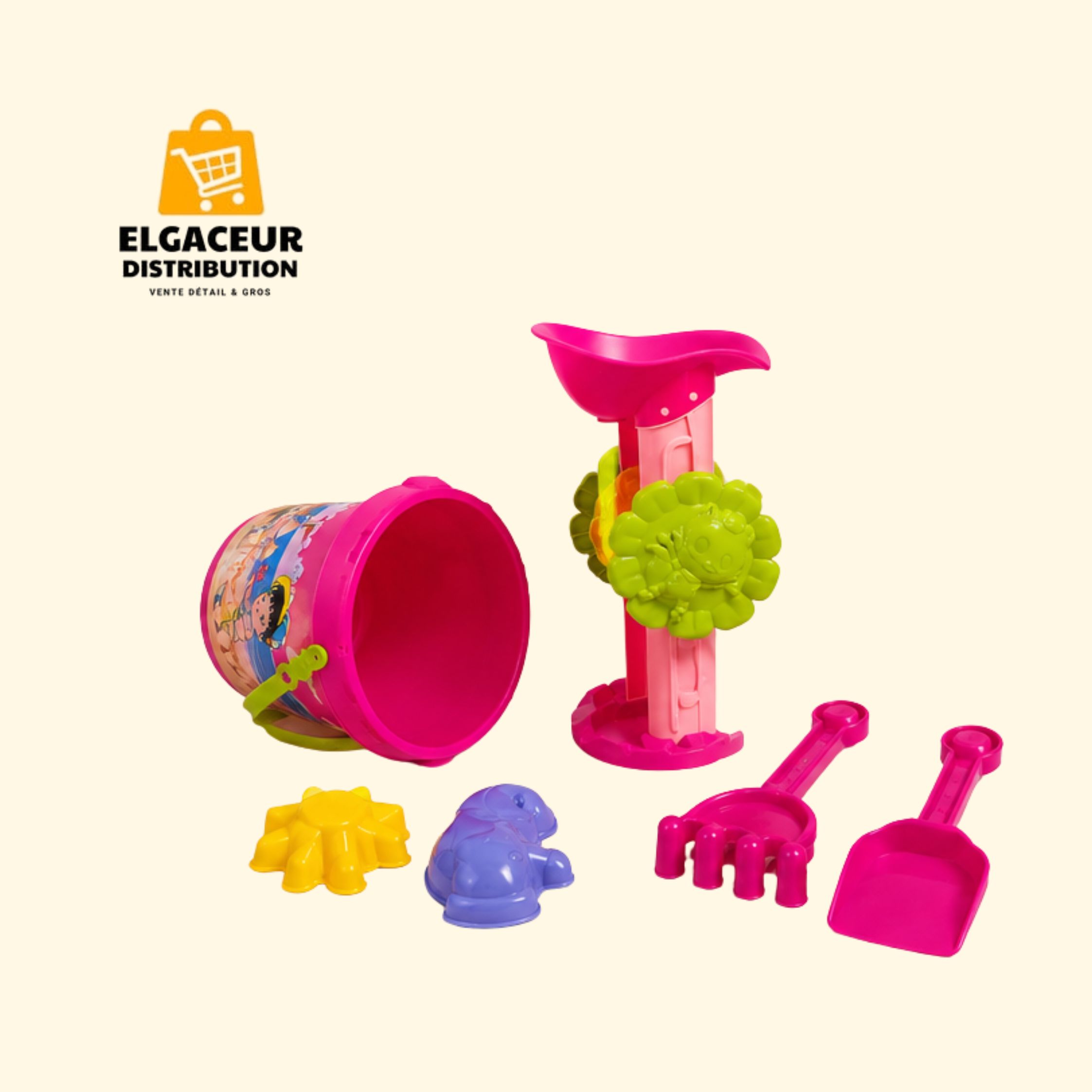 Set de plage seau et accessoires