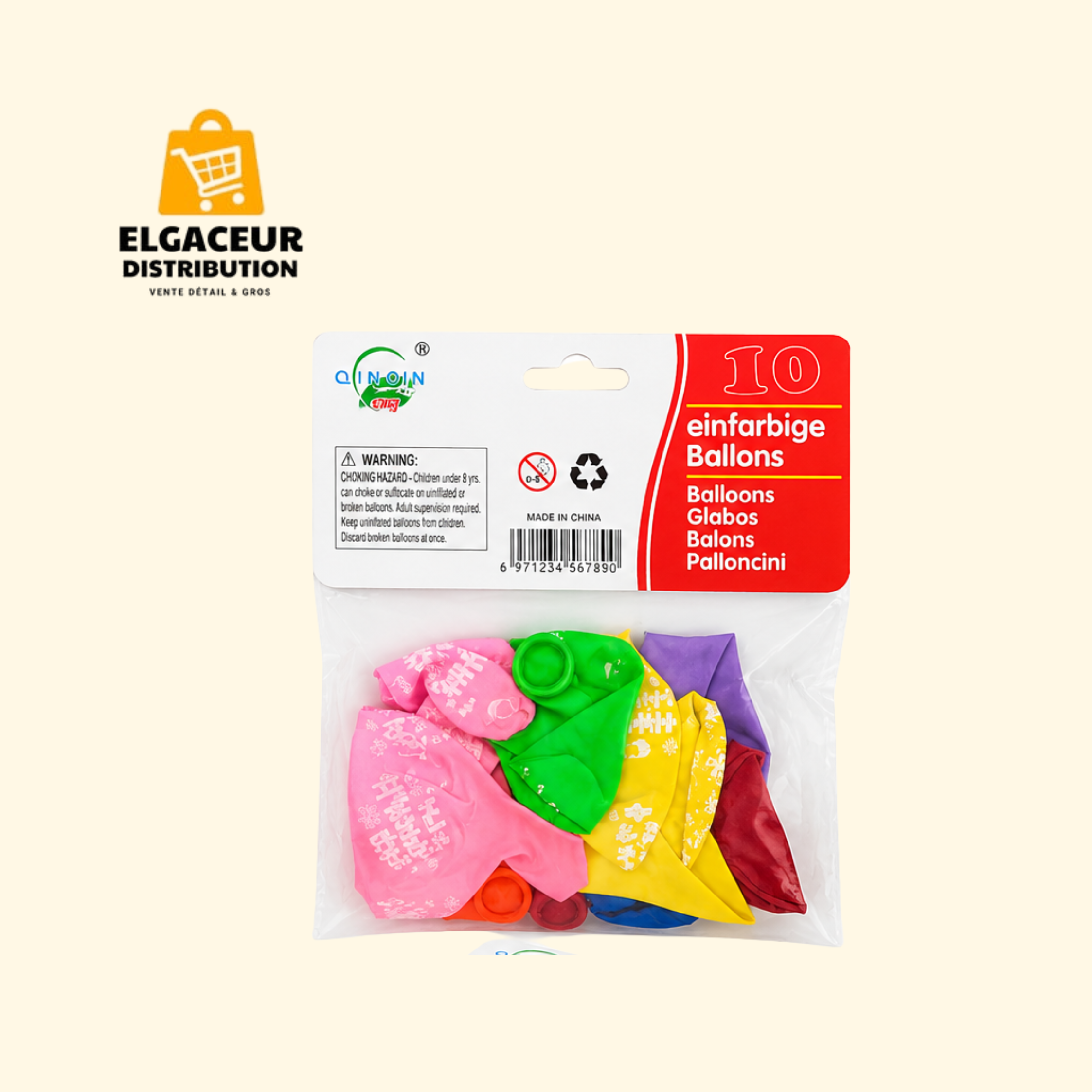 Ballons Qinqin 10 pièces