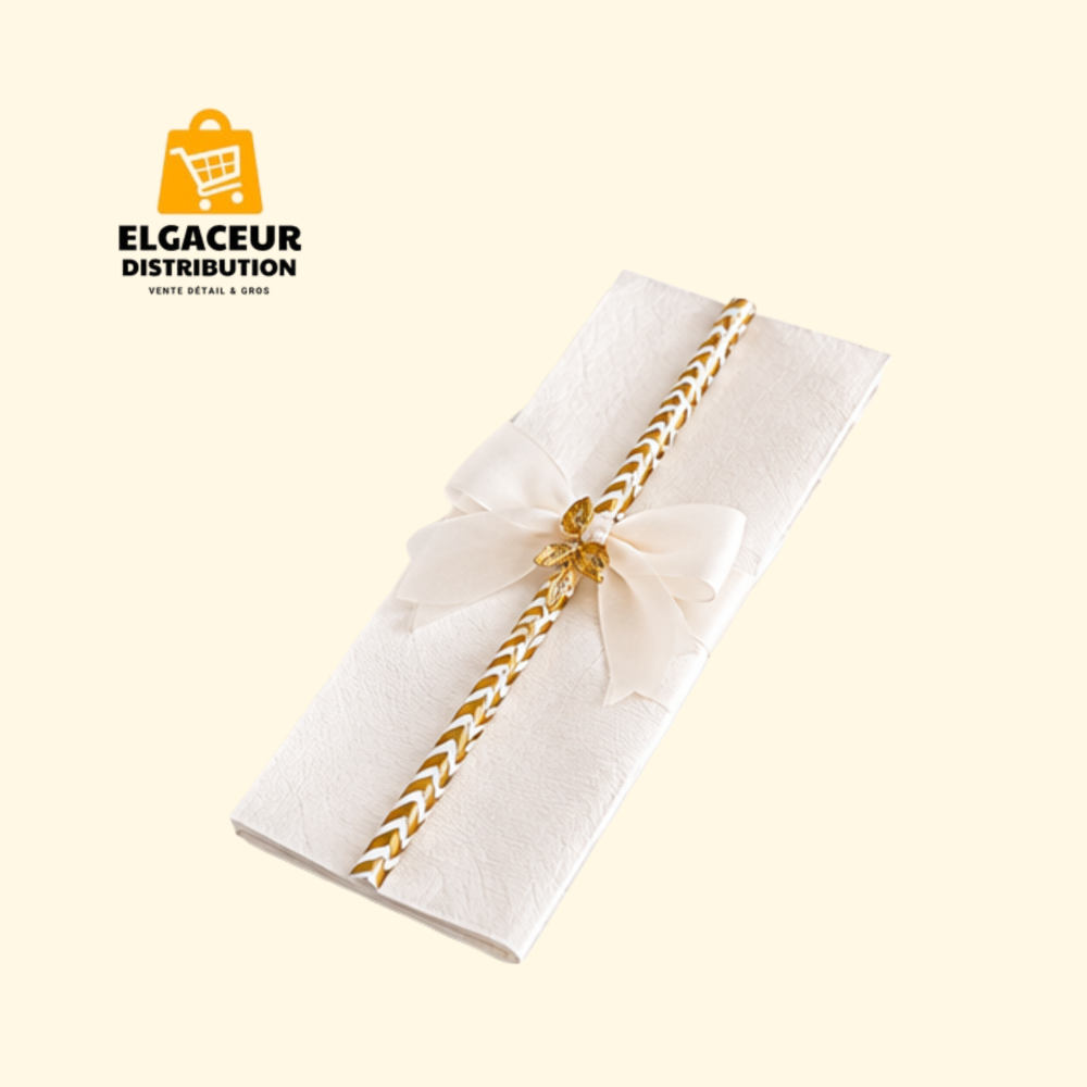 Serviette Décorative avec Paille