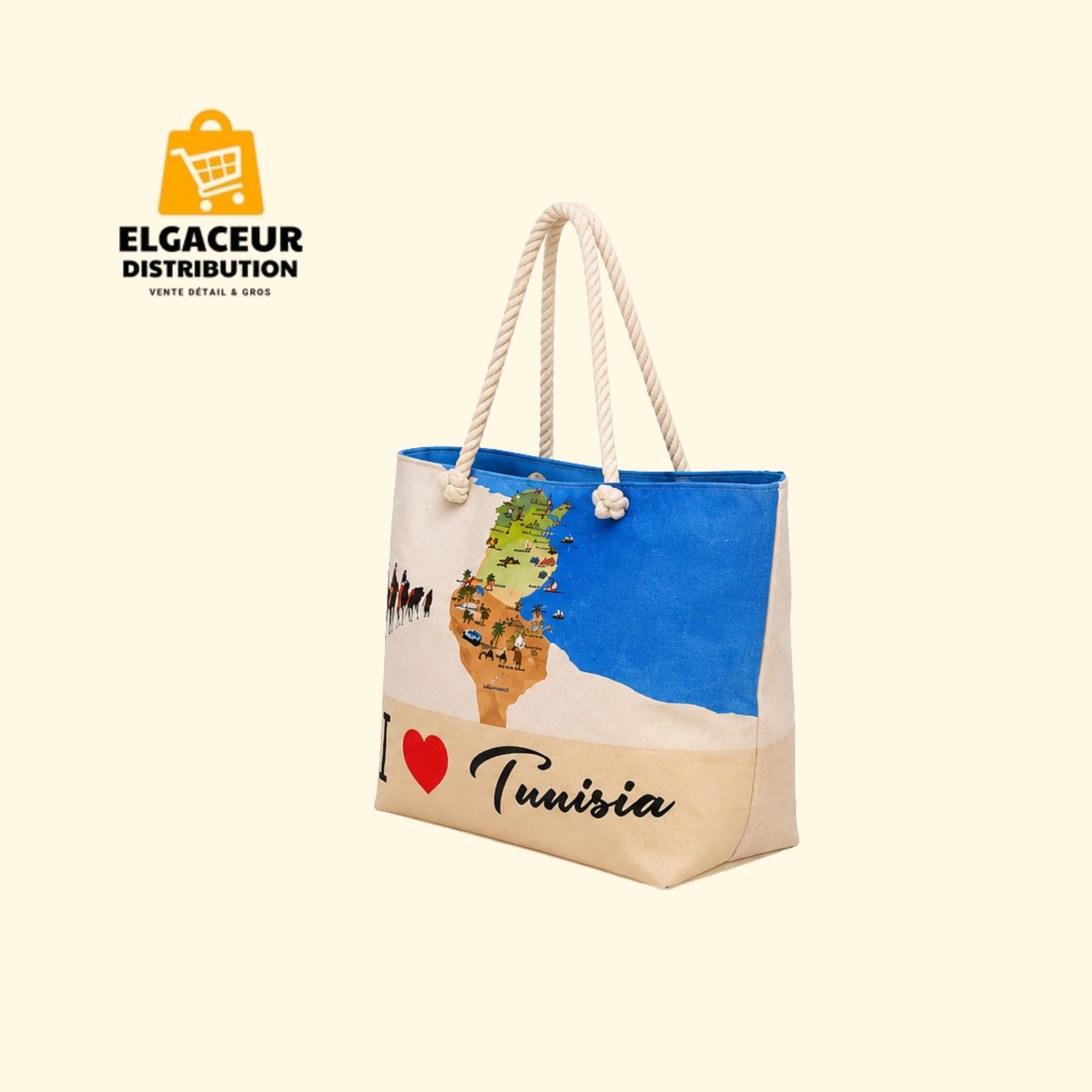 Sac de plage I love Tunisia
