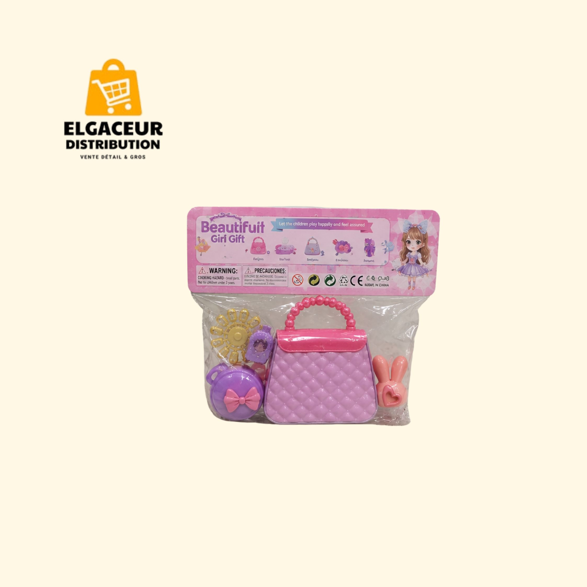 Set sac à main fille avec accessoires