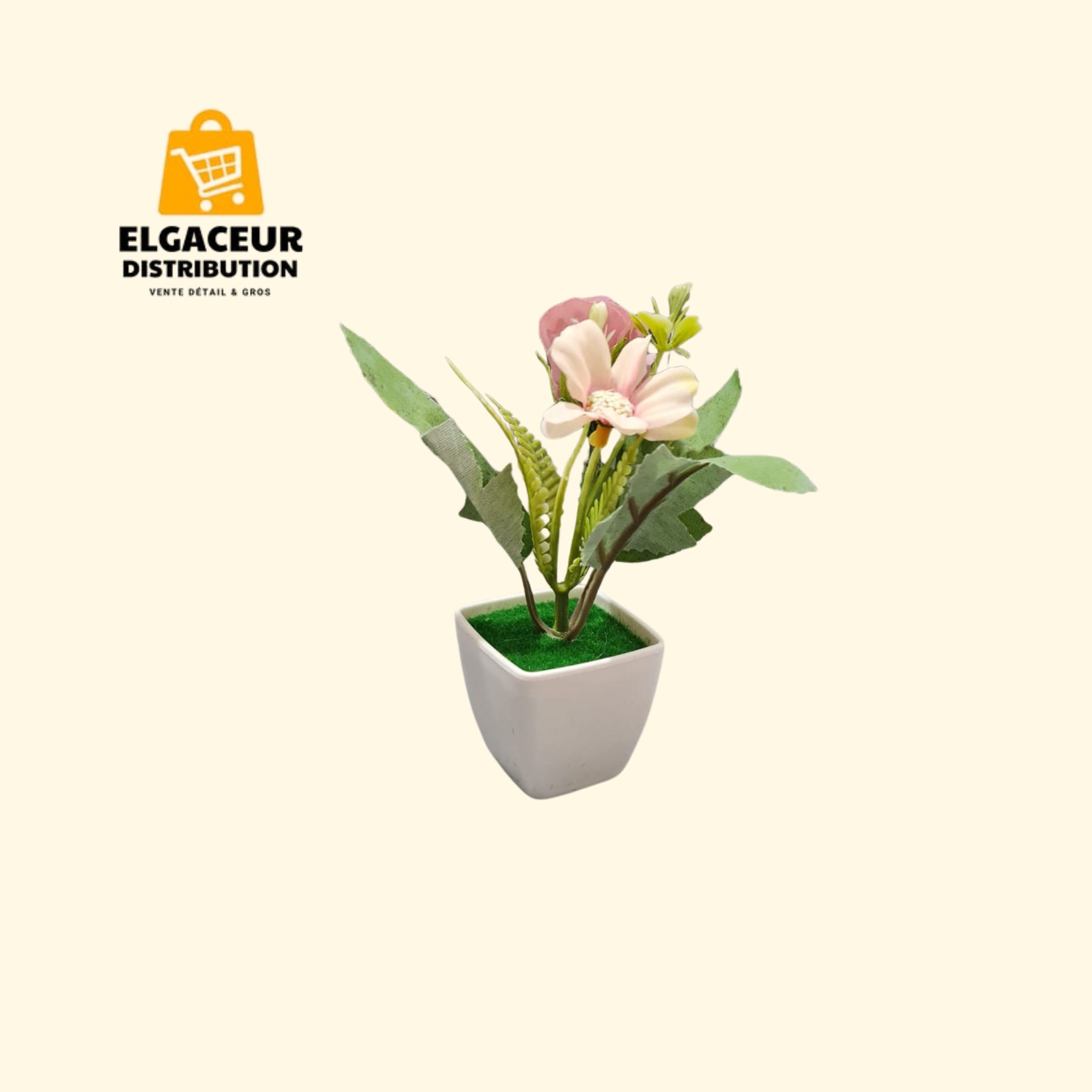 Plante artificielle avec pot décoratif PM