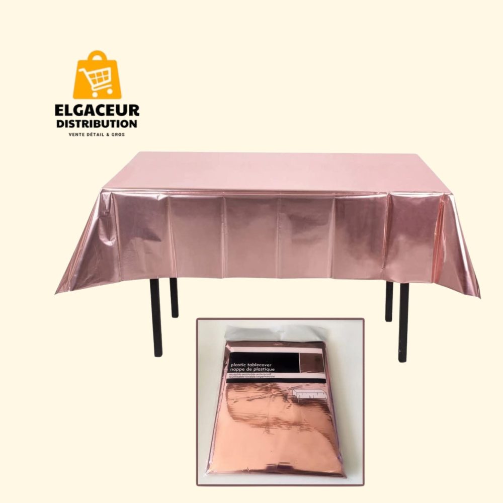 Nappe jetable métallisée effet aluminium