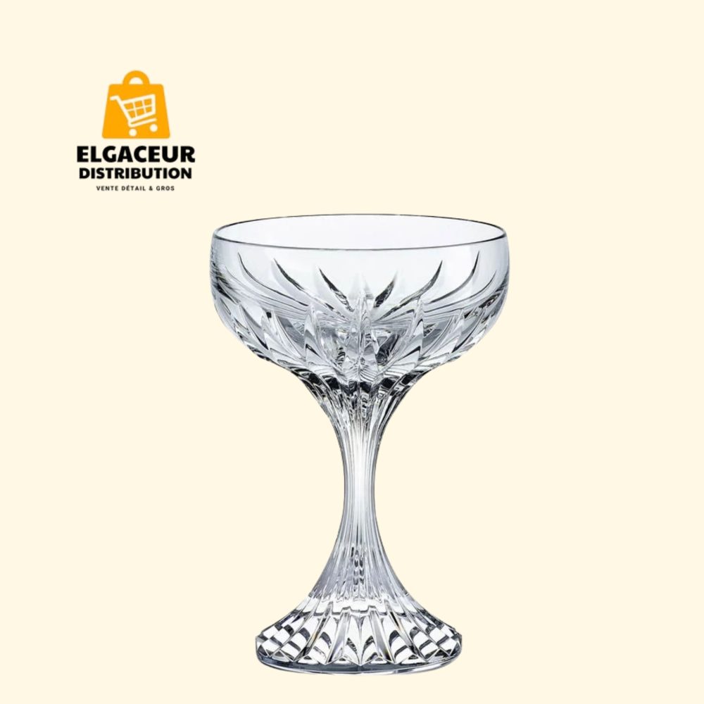 6 Coupes à Dessert en Verre Décoré